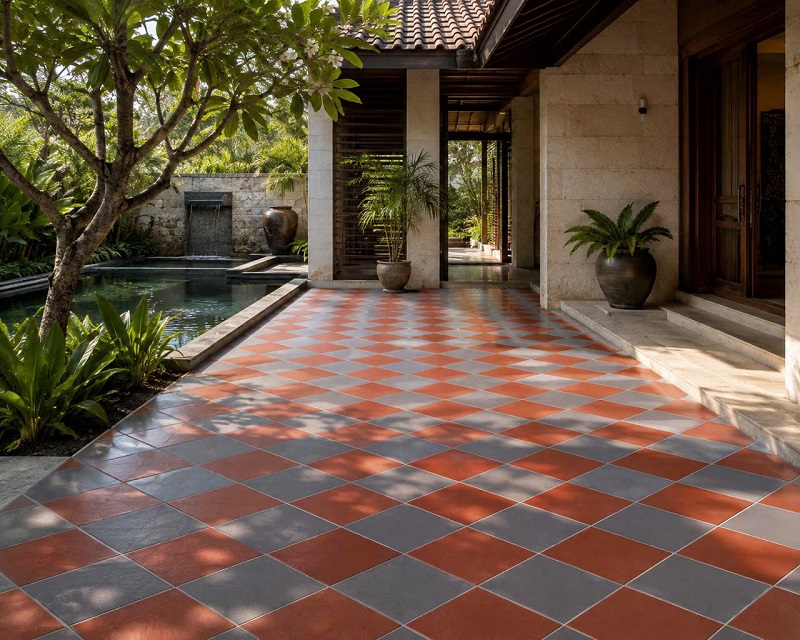 Gạch lát cotto Hạ Long 30x30 màu xám đá 11
