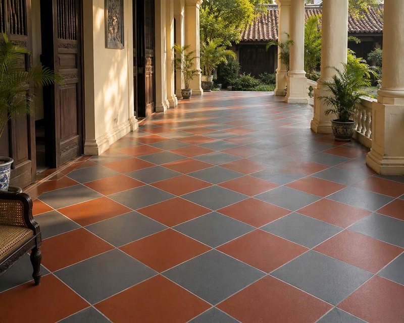 Gạch lát cotto Hạ Long 30x30 màu xám đá 9
