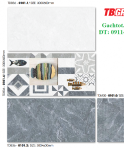 Gạch ốp tường 300x600 Thạch Bàn TBGRES TDB36 - 0101.1 7