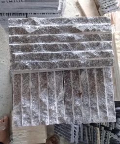 Đá chẻ sóng đen tự nhiên ốp trang trí sân cổng tường rào DC-003B 1