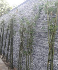 Đá ghép đen tự nhiên ốp trang trí sân cổng tường rào DG-002B 3