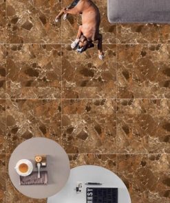 Gạch nhập khẩu Ấn Độ 80x80cm High Glossy ITALY STONE BRONZE 3