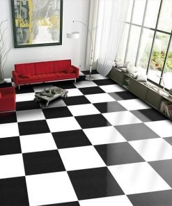 Gạch lát nền caro đen trắng 60x60 CMC KC 66010 3