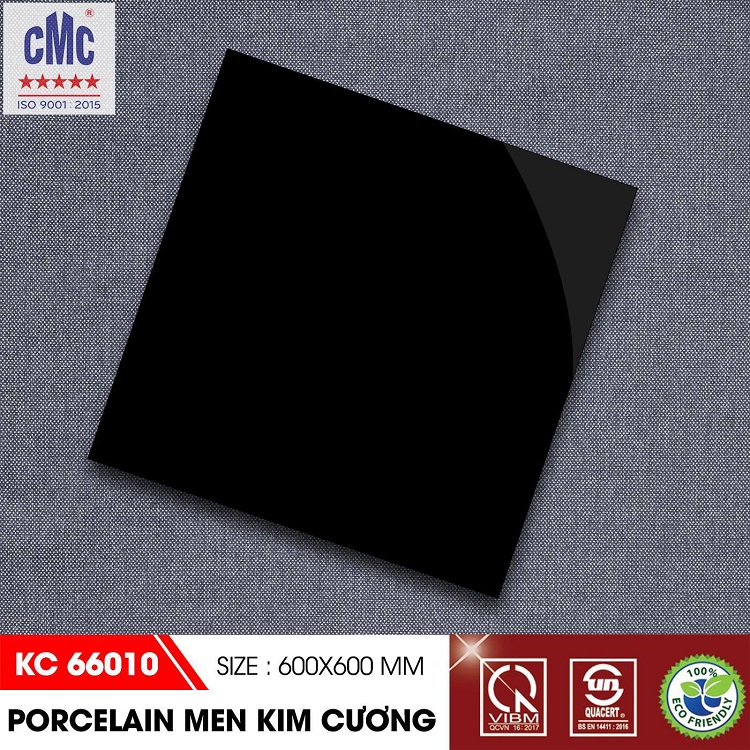 Gạch lát nền caro đen trắng 60x60 CMC KC 66010 bền đẹp, giá rẻ