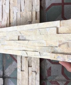Đá ghép vàng tự nhiên ốp trang trí sân cổng tường rào DG-002Y 3