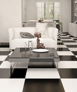 Gạch lát nền caro đen trắng 60x60 CMC KC 66010 1