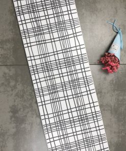 Gạch thẻ thiết kế sọc trắng đen bóng phẳng 200*600mm M2060-1 1