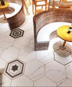 Gạch bông men lục giác nhập khẩu kích thước 520*600mm 52002 1