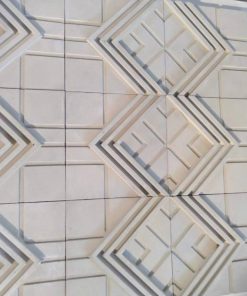 Gạch 3D bê tông nghệ thuật ốp trang trí mã GO-028 (trắng) 1