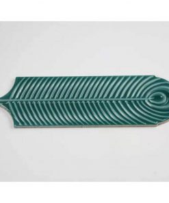 Gạch thẻ ốp tường trang trí lông vũ kích thước 90*300mm mã L90300-04 (xanh lá cây đậm) 5
