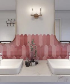 Gạch thẻ hình lông vũ ốp tường KT 9x30cm 9