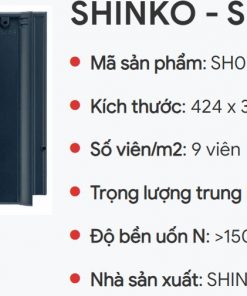 Ngói sóng Nhật Bản màu xanh cửu long SHINKO SH07 19