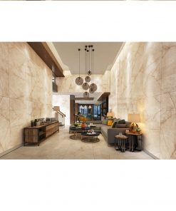 Gạch nhập khẩu Ấn Độ 80x160cm vân đá vàng nhạt Silver Root 1