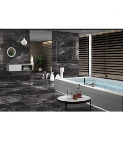 Gạch nhập khẩu Ấn Độ 80x160cm vân đá đen ghi Dorato Black 1