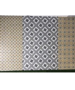 Gạch bông 20x20 cm trang trí hoa văn đen trắng  Royal 2206 1