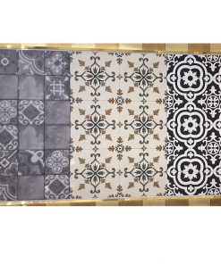 Gạch bông 20x20 cm trang trí hoa văn đen trắng  Royal 2206 3