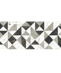 Gạch ốp tường Tây Ban Nha 40x118cm trang trí tam giác đen trắng nâu FLR CRAFT GREY