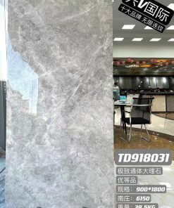 Gạch ốp lát 90x180cm Trung Quốc vân đá ghi xám HM918031