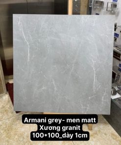 Gạch ốp lát 100x100 Trung Quốc ghi chớp trắng Armani Grey