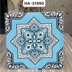 Gạch ốp lát trang trí Trung Quốc hoa giả cổ xanh dương HA 31990
