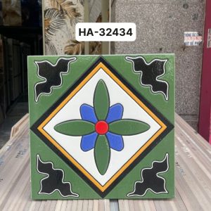 Gạch ốp lát trang trí Trung Quốc hoa giả cổ xanh HA 32434
