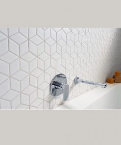 Gạch Trang Trí Mosaic Kim Cương Lập Phương Đen Mờ