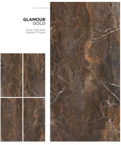 Gạch Ốp Lát Ấn Độ 80x160 Glamour Gold