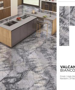 Gạch Ốp Lát Ấn Độ 80x160 Valcano Bianco