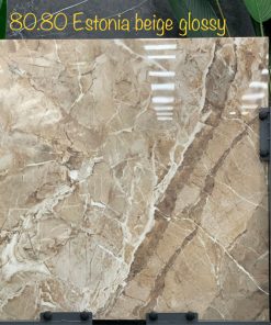 Gạch Ốp Lát Ấn Độ 80x80 Estonia Beige Glossy