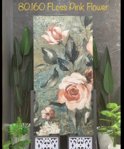 Gạch Giả Mosaic công nghệ nổi 5D 80X160 Floss Pink Flower 1 Gạch Giả Mosaic công nghệ nổi 5D 80X160 Floss Pink Flower
