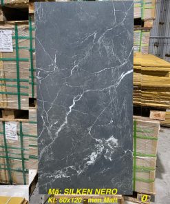 Gạch Ốp Lát 60x120cm Ấn Độ Silken Nero 1 Gạch Ốp Lát 60x120cm Ấn Độ Silken Nero