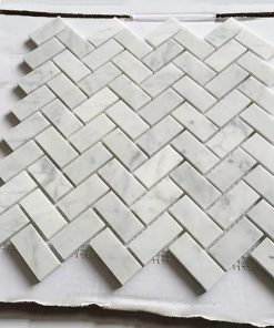 Đá mossaic tự nhiên trang trí vỉ 30x30cm thanh 2,5x7cm