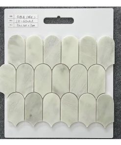 Đá mossaic tự nhiên trang trí vỉ 30x30cm thanh 5x7cm -vân mây ngọc