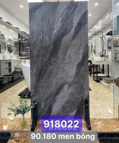 Gạch Ốp Lát 90x180cm Trung Quốc màu vân đá đen vân trắng nhạt 918022