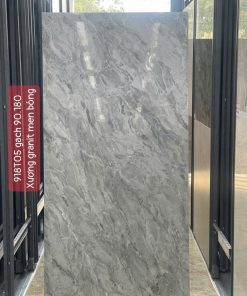 Gạch Ốp Lát 90x180cm Trung Quốc màu vân đá ghi ánh vàng nhạt 918T05