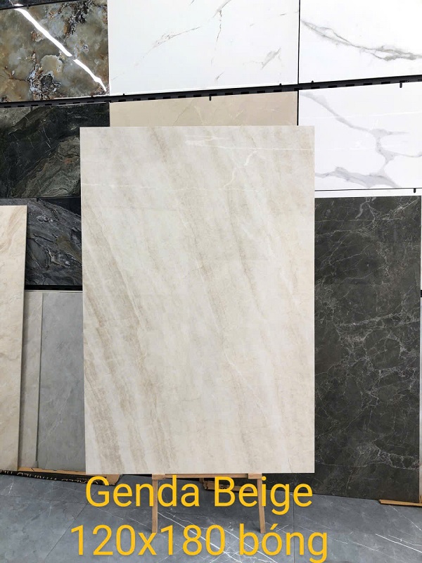 Gạch Ốp Lát 120x180cm Ấn Độ GENOA BEIGE 3 Gạch ẤN ĐỘ GENDA BEIGE Men bóng