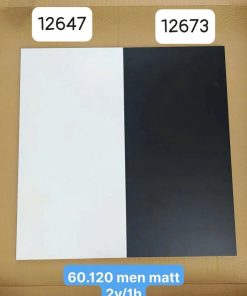 Gạch Ốp Lát 60x120cm Trung Quốc màu đen trắng men mờ 12673 - 12647 1