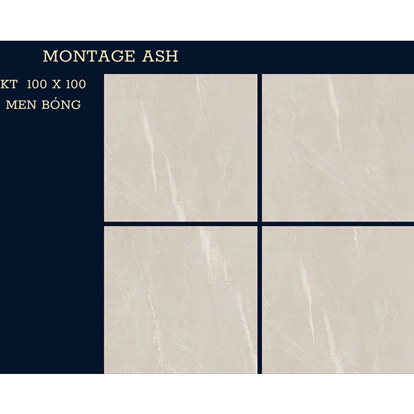 Montage-Ash Gạch Ốp Lát 100x100cm Ấn Độ MONTAGE ASH