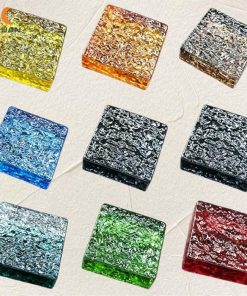 Gạch kính khối đặc 15x15x5cm các màu xanh, đỏ, hồng,vàng, cam, hổ phách 33