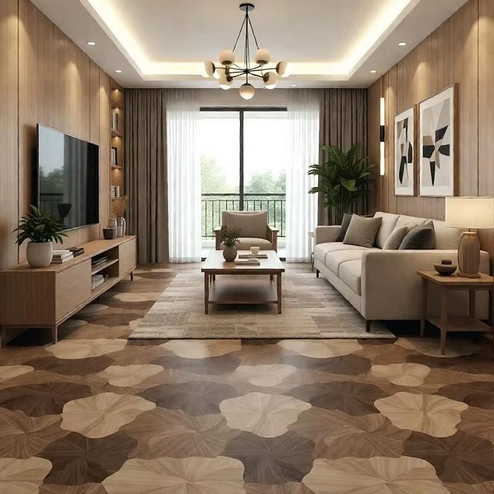 Gạch giả gỗ lá sen 60×120cm-80x80cm LY8227 1