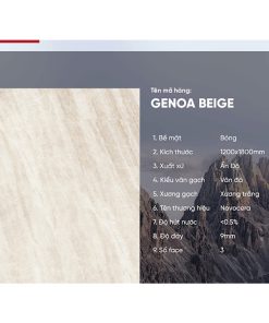 Gạch Ốp Lát 120x180cm bóng Ấn Độ Genoa Beige