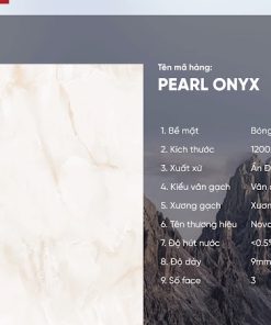 Gạch Ốp Lát 120x180cm bóng Ấn Độ Pearl Onyx 1