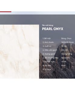 Gạch Ốp Lát 120x180cm bóng Ấn Độ Pearl Onyx