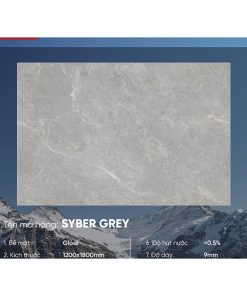 Gạch Ốp Lát 120x180cm bóng Ấn Độ Syber Grey